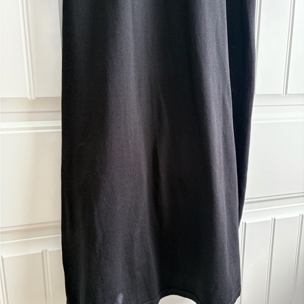 Tuckernuck Pomander Place Black Double Knit Lennox Midi Dress Puff Sleeves Sz XS - Picture 5 of 12